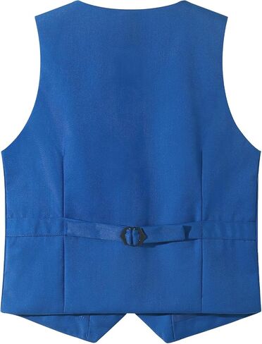 Spring&Gege Boy's Formal Suit Vest Solid Dress Waistcoat Vest with Pockets, Size 4-10 Years in Saudi Arabia