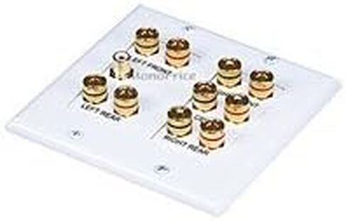 Monoprice 2-Gang 5.1 Surround Sound Distribution Wall Plate in Saudi Arabia