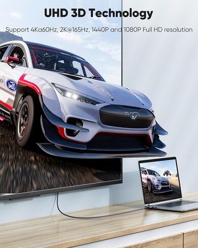 كابل Highwings Mini HDMI إلى HDMI بطول 10 أقدام، 4K 60 هرتز عالي السرعة HDMI إلى كابل HDMI صغير ذكر ثنائي الاتجاه 2.0 سلك، للتلفزيون عالي الدقة والكمبيوتر اللوحي والكاميرا وكاميرا الفيديو [غلاف من الألومنيوم، مضفر من النايلون] in Kuwait