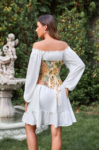 Scarlet Darkness Renaissance Corset for Women Vintage Floral Underbust Corset Bustier Top in Saudi Arabia