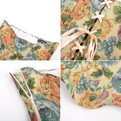 Scarlet Darkness Renaissance Corset for Women Vintage Floral Underbust Corset Bustier Top in Saudi Arabia