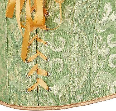 Women's Gothic Jacquard Bustiers Shoulder Straps Tank Overbust Corset Cosplay Suit in Saudi Arabia