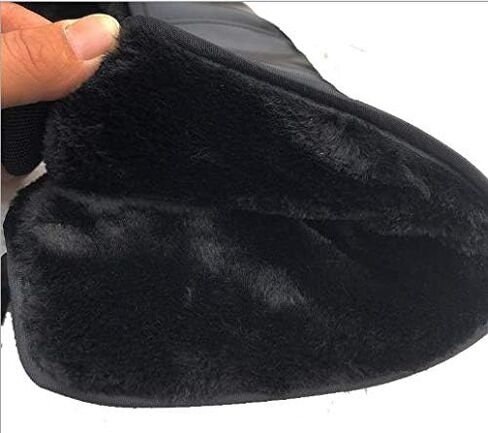 Motorcycle Knee Pads Sleeve Wraps Winter Windproof Waterproof Leather Thermal Fleece Lining Knee Brace Warmer Kneepad Adjustable Knee Shin Protective Guards for Motorcycle Bicycle Cycling in Saudi Arabia