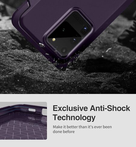 SURITCH for Samsung Galaxy S20 Case 6.2 Inch (NOT FIT Galaxy S20 FE/Plus/Ultra), (2 Front Frames) Full-Body Heavy Duty Rugged Shockproof Phone Cover with Built-in Screen Protector, Black in Saudi Arabia