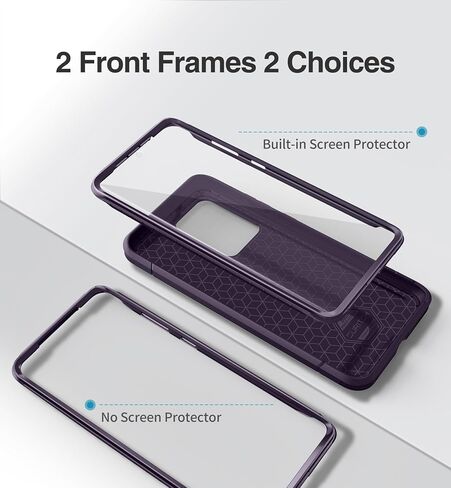 SURITCH for Samsung Galaxy S20 Case 6.2 Inch (NOT FIT Galaxy S20 FE/Plus/Ultra), (2 Front Frames) Full-Body Heavy Duty Rugged Shockproof Phone Cover with Built-in Screen Protector, Black in Saudi Arabia
