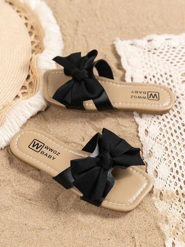 GORGLITTER Girl's Bow Sandals Open Toe Summer Dress Flat Sandals in Saudi Arabia