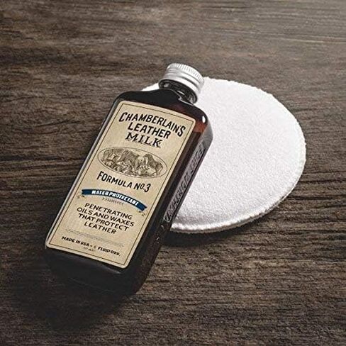 Leather Milk Leather Water Repellent and Protector - Water Protectant No. 3 - All Natural, Non-Toxic Water Proofer and Liquid Sealant. Made in The USA. 2 Sizes. Includes Premium Applicator Pad! in Saudi Arabia