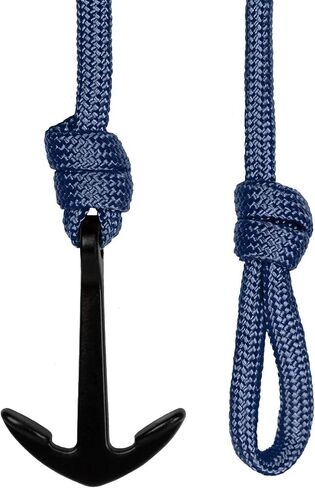 Anchor Bracelet Nautical Rope Paracord Bracelet Handmade Nylon Cord Motivational Wristband Sailor Charm Black Silver Adjustable Dorsal Wrist Wrap Men Women in Saudi Arabia