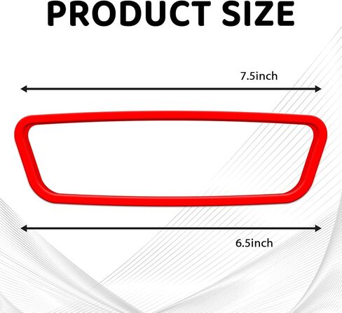 Car Rear View Mirror Protector Frame, Rearview Mirror Decor Edge Guard Compatible with Model 3 Y, Silicone Interior Rearview Mirror Decorative Accessories(Red) in Saudi Arabia