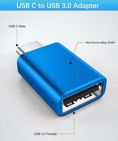 Basesailor USB to USB C Adapter with C Male to 3.0 Female Charger 4P,Thunderbolt 4 to Type A OTG Converter for MacBook,iPhone 14 13 12 Pro Max,Apple iWatch 8 7 SE,iPad 10 Air 4 5 Mini 6,Galaxy S23 S22 in Saudi Arabia