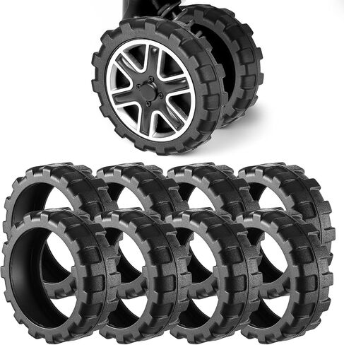 8 Pack Luggage Wheel Protectors Silicone Material Luggage Wheel Covers Suitcase Wheel Covers Suitable For Luggage Travel Suitcase Wheels Protection And Noise Reduction (Black) in Saudi Arabia