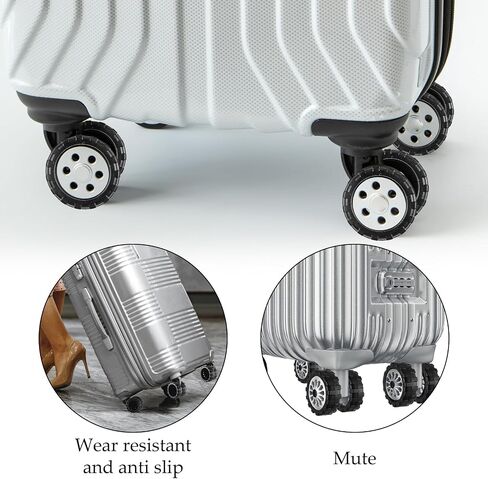 8 Pack Luggage Wheel Protectors Silicone Material Luggage Wheel Covers Suitcase Wheel Covers Suitable For Luggage Travel Suitcase Wheels Protection And Noise Reduction (Black) in Saudi Arabia