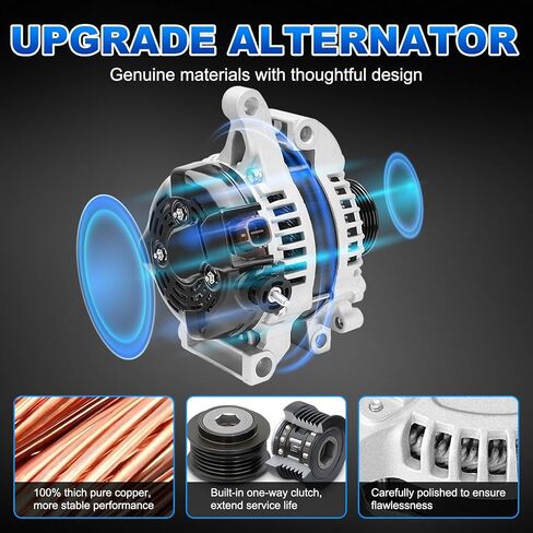 27060-0S020 مولد كهربائي عالي الإخراج متوافق مع 2007-2021 Toyota Tundra، 2008-2022 سيكويا استبدال # 104210-5090، 104210-5091، 400-52393R 150Amp in Kuwait