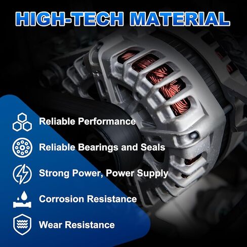 27060-0S020 مولد كهربائي عالي الإخراج متوافق مع 2007-2021 Toyota Tundra، 2008-2022 سيكويا استبدال # 104210-5090، 104210-5091، 400-52393R 150Amp in Kuwait