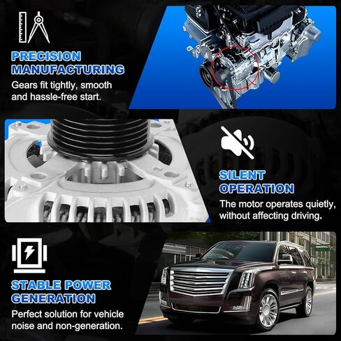 27060-0S020 مولد كهربائي عالي الإخراج متوافق مع 2007-2021 Toyota Tundra، 2008-2022 سيكويا استبدال # 104210-5090، 104210-5091، 400-52393R 150Amp in Kuwait