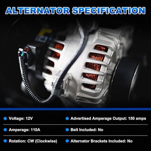 27060-0S020 مولد كهربائي عالي الإخراج متوافق مع 2007-2021 Toyota Tundra، 2008-2022 سيكويا استبدال # 104210-5090، 104210-5091، 400-52393R 150Amp in Kuwait
