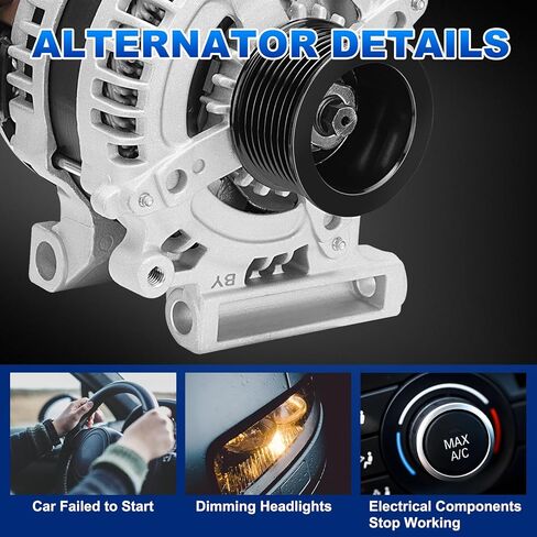 27060-0S020 مولد كهربائي عالي الإخراج متوافق مع 2007-2021 Toyota Tundra، 2008-2022 سيكويا استبدال # 104210-5090، 104210-5091، 400-52393R 150Amp in Kuwait