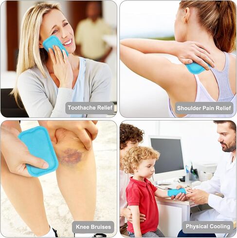 Reusable Small Ice Packs - Hot & Cold Mini Gel Cold Packs for Injuries, Sinus Relief, Tired Eyes, Headaches, First Aid, Pain Relief, Wisdom Teeth, Face - 6 Packs in Saudi Arabia