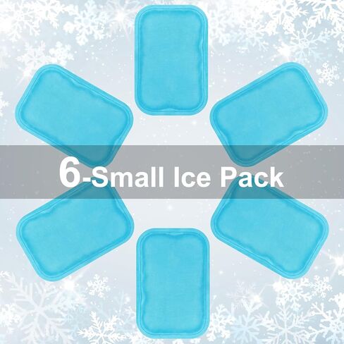 Reusable Small Ice Packs - Hot & Cold Mini Gel Cold Packs for Injuries, Sinus Relief, Tired Eyes, Headaches, First Aid, Pain Relief, Wisdom Teeth, Face - 6 Packs in Saudi Arabia