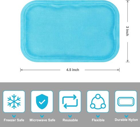 Reusable Small Ice Packs - Hot & Cold Mini Gel Cold Packs for Injuries, Sinus Relief, Tired Eyes, Headaches, First Aid, Pain Relief, Wisdom Teeth, Face - 6 Packs in Saudi Arabia