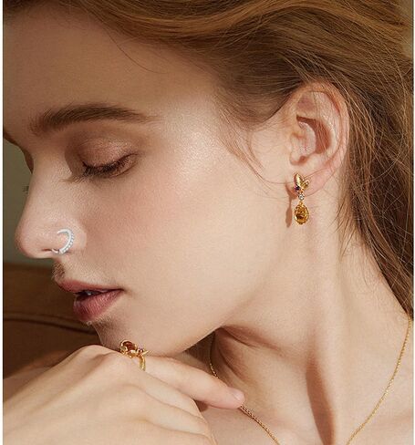 18 قطعة 20 جرام حلقات الأنف للنساء 316L الفولاذ المقاوم للصدأ حلقات الأنف مجموعة هيبوالرجينيك 14K الذهب شغل حلقات الأنف الأطواق L على شكل الأنف ترصيع الذهب الفضة الأنف ثقب المجوهرات للنساء الرجال in Kuwait