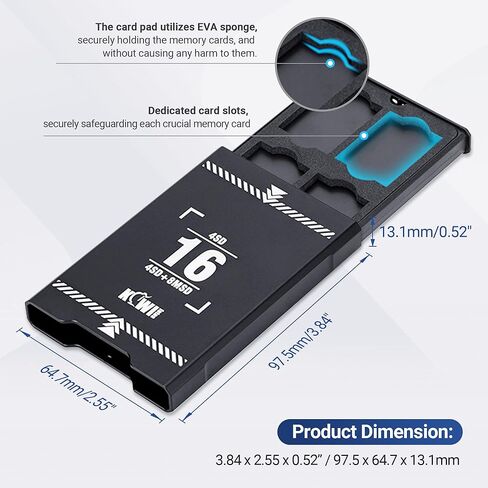 (24 SD + 4 CF) حامل حافظة بطاقات الذاكرة 28 فتحة مع ملصقات، محفظة بطاقات SD لتخزين 24 بطاقة SD SDXC SDHC + 4 بطاقات CF XQD، منظم حقائب حمل محمولة مع ملصق أرقام - رمادي in Kuwait
