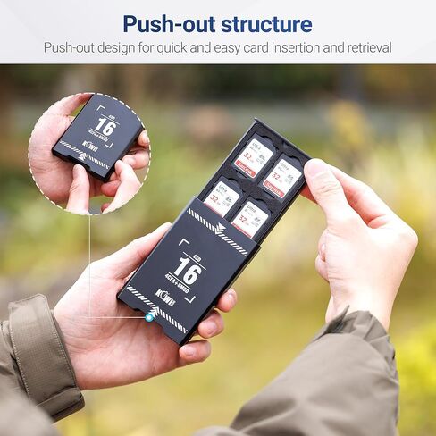 (24 SD + 4 CF) حامل حافظة بطاقات الذاكرة 28 فتحة مع ملصقات، محفظة بطاقات SD لتخزين 24 بطاقة SD SDXC SDHC + 4 بطاقات CF XQD، منظم حقائب حمل محمولة مع ملصق أرقام - رمادي in Kuwait