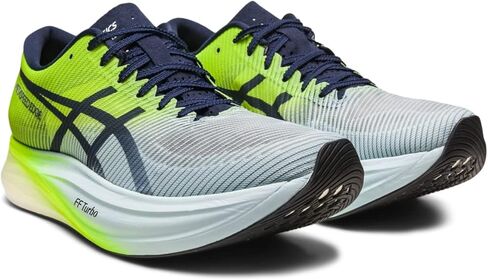 ASICS Unisex METASPEED Edge+ Running Shoes, 9.5, Sky/Hazard Green in Saudi Arabia
