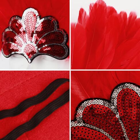 Black Feather Sequin Headwear Carnival Headpiece Showgirl Cosplay Accessories for Women in Saudi Arabia