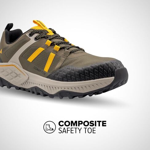 Avenger Work Boots Men's Composite Toe Aero Trail Industrial Shoe, Yellow/Blue, 13 Wide in Saudi Arabia