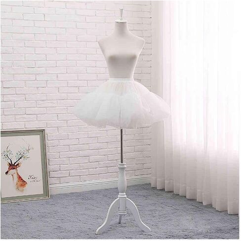 Women's Petticoat 50s 4 Levels Hoopless Short Length Tulle Crinoline Underskirts Dress Bubble Skirt Above Knee in Kuwait