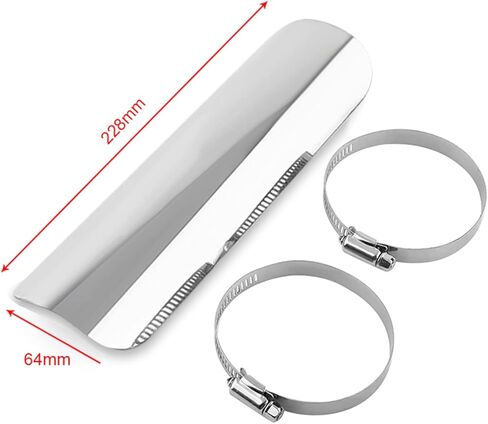 Exhaust Pipe Heat Shield, Metal steel Motorcycle Exhaust Pipe Heat shield Universal Motorbike Cover Guard Muffler Staight Cover for Motorcycle(black) in Saudi Arabia