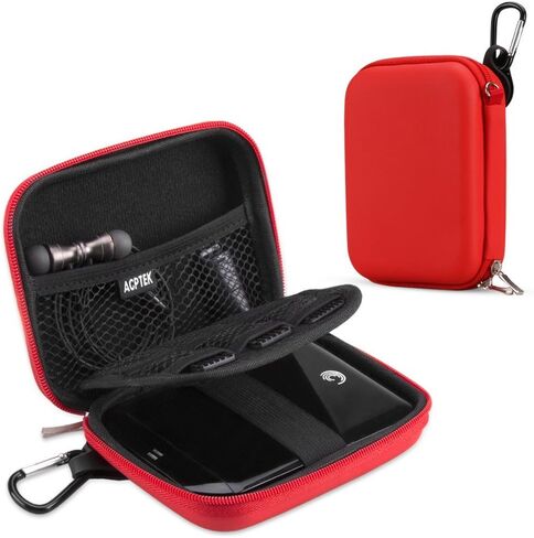 حافظة محرك الأقراص الصلبة AGPTEK EVA المقاومة للماء لـ RAVPower FileHub Western Digital WD Elements My Passport Canvio Basics Seagate Backup Plus Slim 1TB 2TB USB 3.0، محمولة 2.5 بوصة حقيبة سفر للقرص الصلب الخارجي in Saudi Arabia