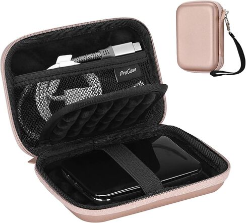 ProCase External Hard Drive Travel Case for 2.5" HDD/SSD -Black | Fits Seagate Portable, Samsung T9, WD Elements, My Passport, Toshiba Canvio Basics, 1TB-5TB Drives, USB 3.0 HDD/SSD Storage in Kuwait