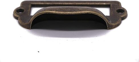 16 قطعة 82x40 مللي متر حامل بطاقة برونزية عتيقة درج سحب مقبض الإطار لخزانة أثاث المكاتب in Kuwait