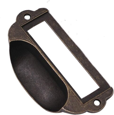 16 قطعة 82x40 مللي متر حامل بطاقة برونزية عتيقة درج سحب مقبض الإطار لخزانة أثاث المكاتب in Kuwait