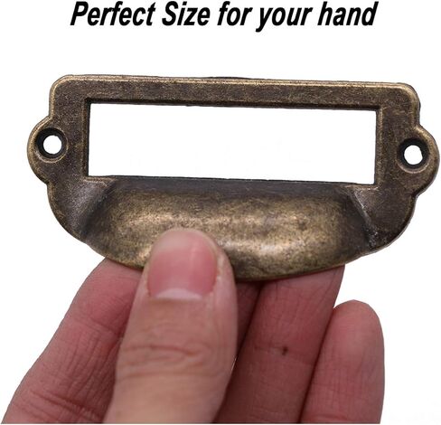 16 قطعة 82x40 مللي متر حامل بطاقة برونزية عتيقة درج سحب مقبض الإطار لخزانة أثاث المكاتب in Kuwait