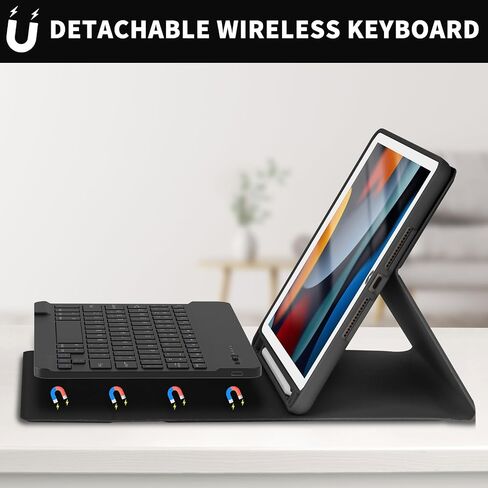 KBCASE Keyboard Case for iPad 9th/8th/7th Generation, Light Blue in Kuwait