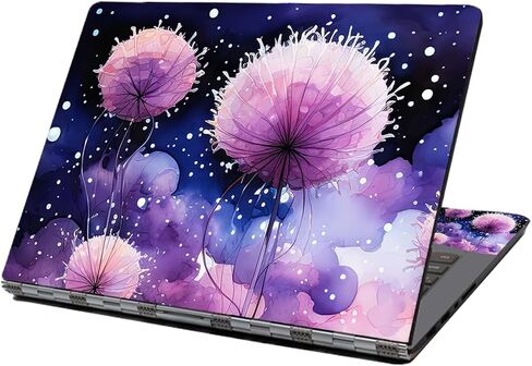 Laptop Skin Sticker Decal,12" 13" 13.3" 14" 15" 15.4" 15.6 inch Personalized Laptop Vinyl Skin Sticker Cover Art Decal Universal Protector Notebook PC Cover Case (Beautiful Floral) in Kuwait