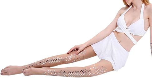 Kuriozud Women's Thin Mermaid Bikini Stockings Sparkle Mermaid Fish Scale Print Pantyhose Leggings Tights Hosiery in Saudi Arabia