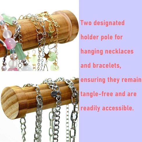 Earring & Jewelry Organizer,Rustic Wood Earring Holder Rack,Stud Earrings and Hoop Earrings Stands,Jewelry Holder Organizer with 212 Earring Tree Holes Gifts for Women (Vintege) in Saudi Arabia