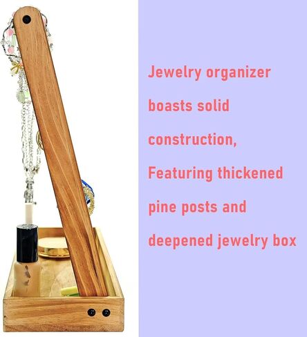 Earring & Jewelry Organizer,Rustic Wood Earring Holder Rack,Stud Earrings and Hoop Earrings Stands,Jewelry Holder Organizer with 212 Earring Tree Holes Gifts for Women (Vintege) in Saudi Arabia