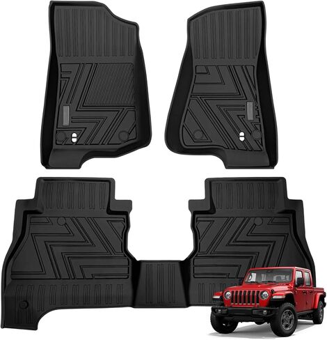حصيرة سرير متوافقة مع 2019-2024 Jeep Gladiator JT 5FT، حصيرة سرير شاحنة لجميع الأحوال الجوية TPE Pickup Bed Liner لملحقات Jeep Gladiator 2023 2024 in Kuwait