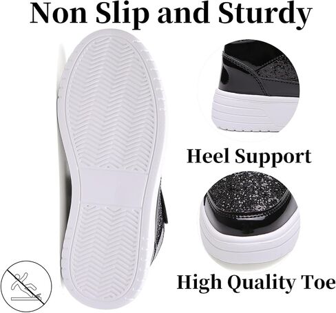 Nihaoya Unisex Kids High Top Sneakers Fashion Glitter Girls Running Shoes Casual Athletic Party Toddler Boys Tennis Shoes in Saudi Arabia