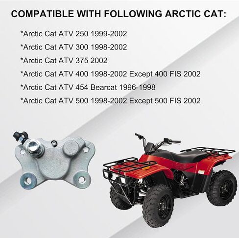 Front Right Brake Caliper Assembly with Pads Compatible with Arctic Cat ATV 250 300 375 400 454 500 0402-010 in Saudi Arabia