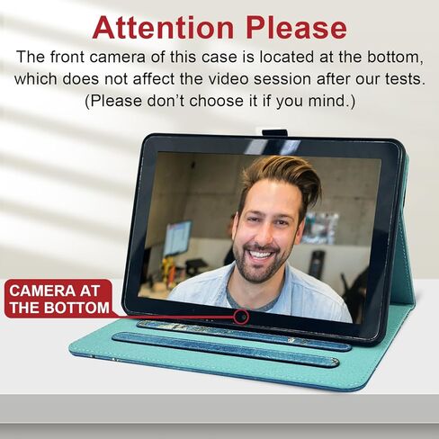 Grifobes Case [Only for 2024/2022/2020 Released 12th/10th Generation] Fire HD 8/8 Plus, Premium PU Leather Folio Auto Wake/Sleep Cover with Hand Strap/Stylus Holder, Black/Brown in Kuwait