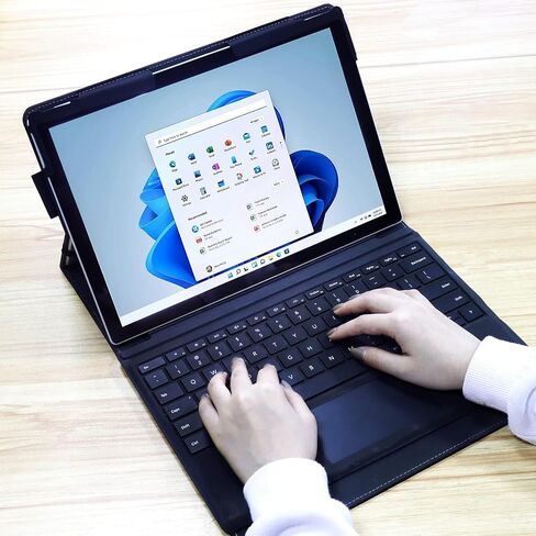 CoBak Case for Surface Pro 11 / Pro 10 / Pro 9 - Crystal Clear Transparent Back Cover, Shockproof Folio Rugged Case, Fits Keyboard and Kickstand in Saudi Arabia