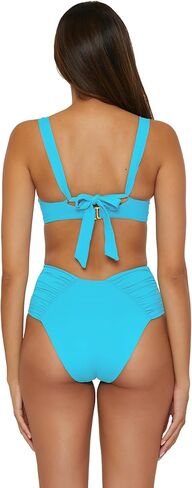 BECCA Women's Color Code Shirred French Cut Bikini Bottom, Cheeky Coverage, Swimwear Separates in Saudi Arabia