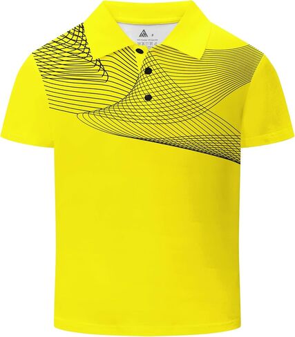 Boys Printed Polo Shirt Short Sleeve Stylish Moisture Wicking UPF 30+ Performance Golf Shirts 7-16 Years in Saudi Arabia