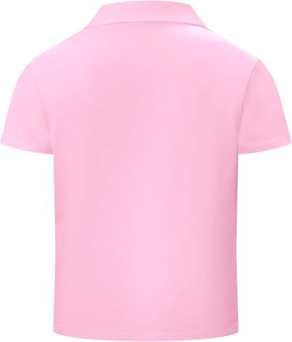 قميص بولو مطبوع للأولاد بأكمام قصيرة أنيق ماص للرطوبة بعامل حماية من الأشعة فوق البنفسجية 30+ قمصان جولف للأداء من 7 إلى 16 سنة in Kuwait